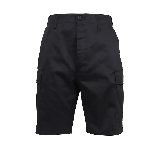 Black BDU Style Cargo Shorts