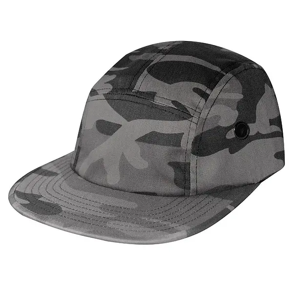 black-camo-five-panel-street-cap-front